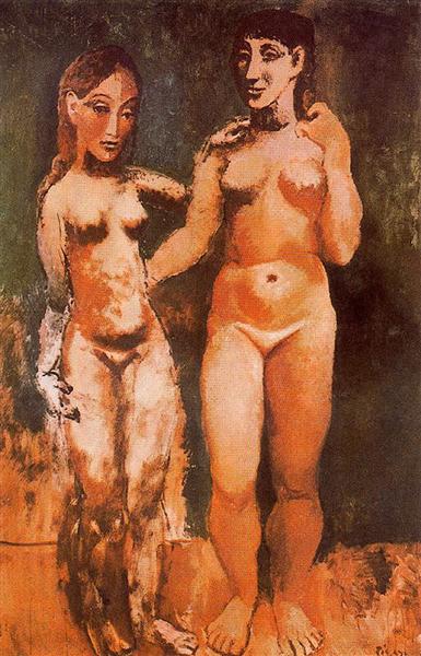 Pablo Picasso Oil Paintings Two Nude Women Deux Femmes Nues